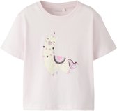 NAME IT - NMFBELINA SS NREG TOP PB - Meisjes - T-shirts - roze - maat 98