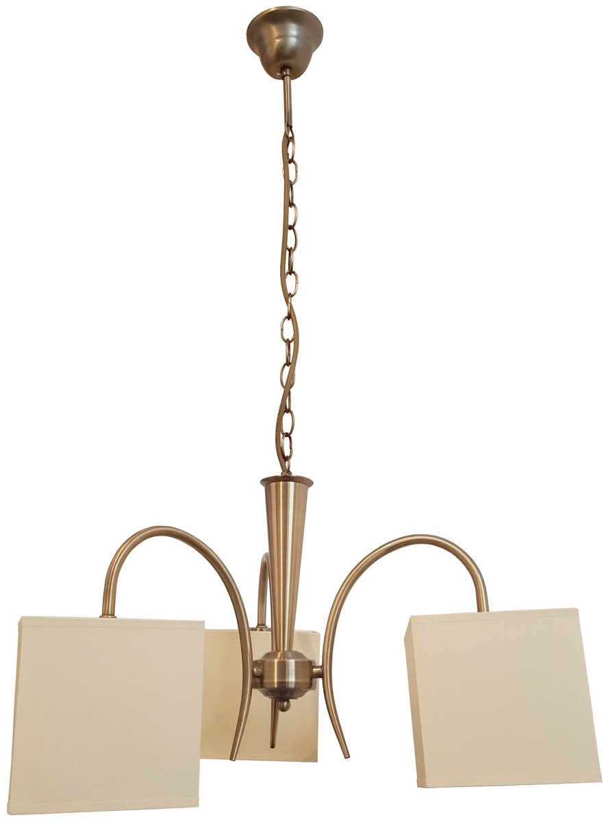 METTE Plafondlamp Kwadraat - 3x E27 - Patina