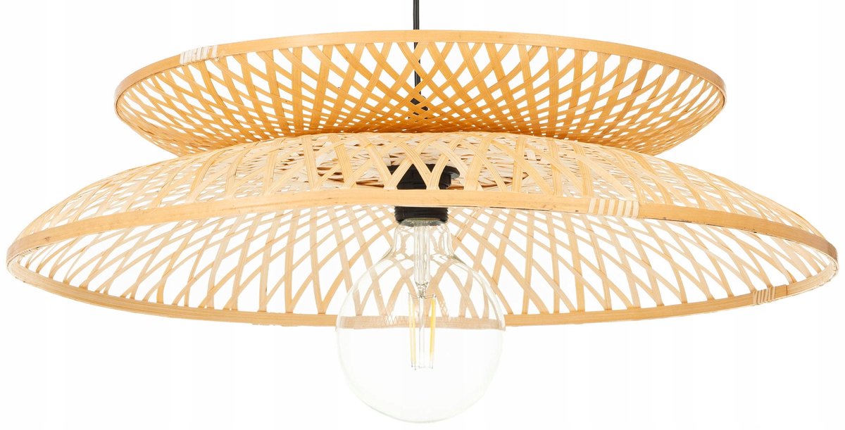 Grote Bamboe Hanglamp Boho Zen 60cm - Natuurlijk Design