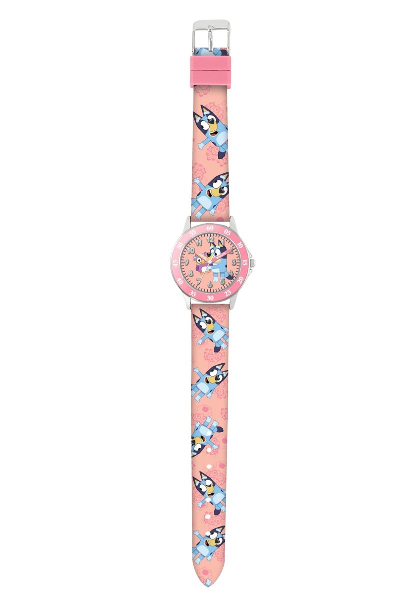 Bluey Leren Horloge met Roze Band