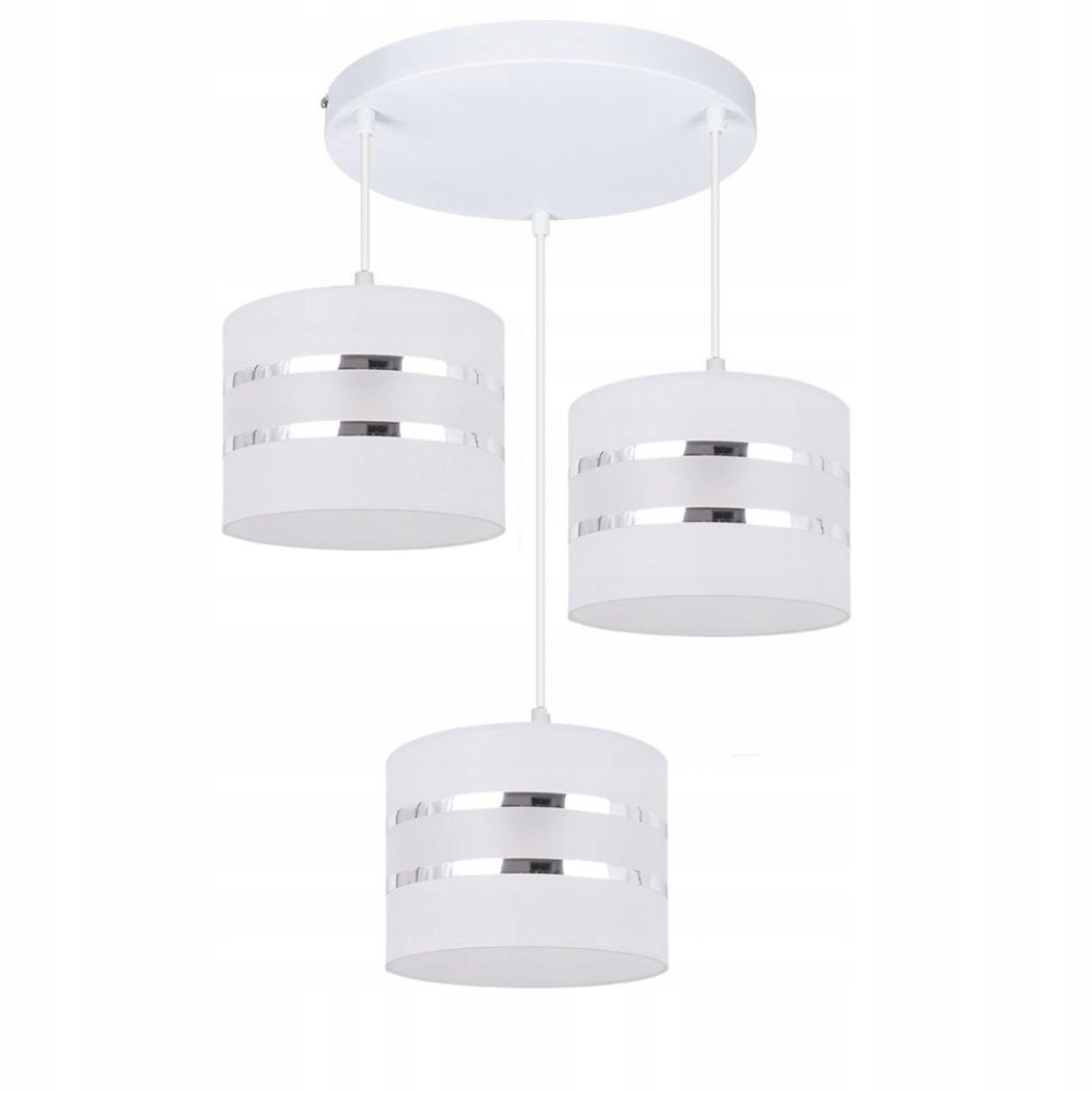 Moderne plafondlamp hanglamp 3-lichts E27 metaal stof