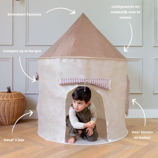 Tente De Jeux Enfant Maisonnette Intérieur Extérieur Grand Espace - Cabane Bébé Tout-Petits