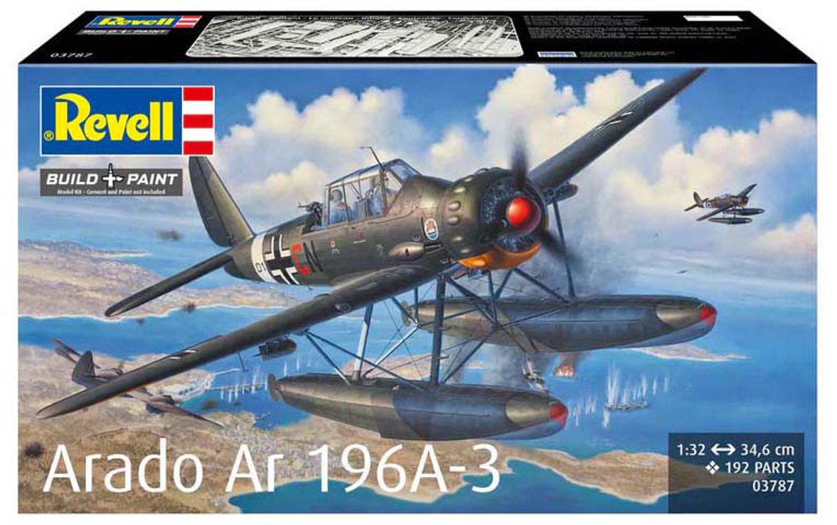 Revell Modelbouwpakket Vliegtuigen - 03787 Arado Ar 196A-3 Seaplane - WWII Duits Verkenningsvliegtuig - Propellervliegtuig Plastic - 1:32 - Modelbouw — afbeelding 5