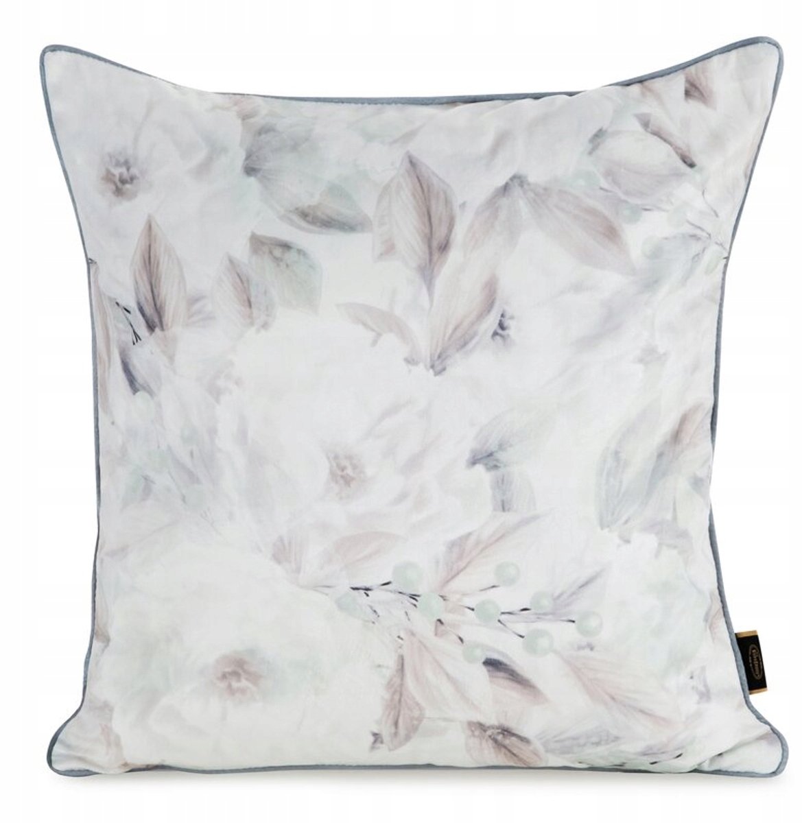 Decoratieve Kussenhoes Fluweel Wit Bloemen 45x45 cm