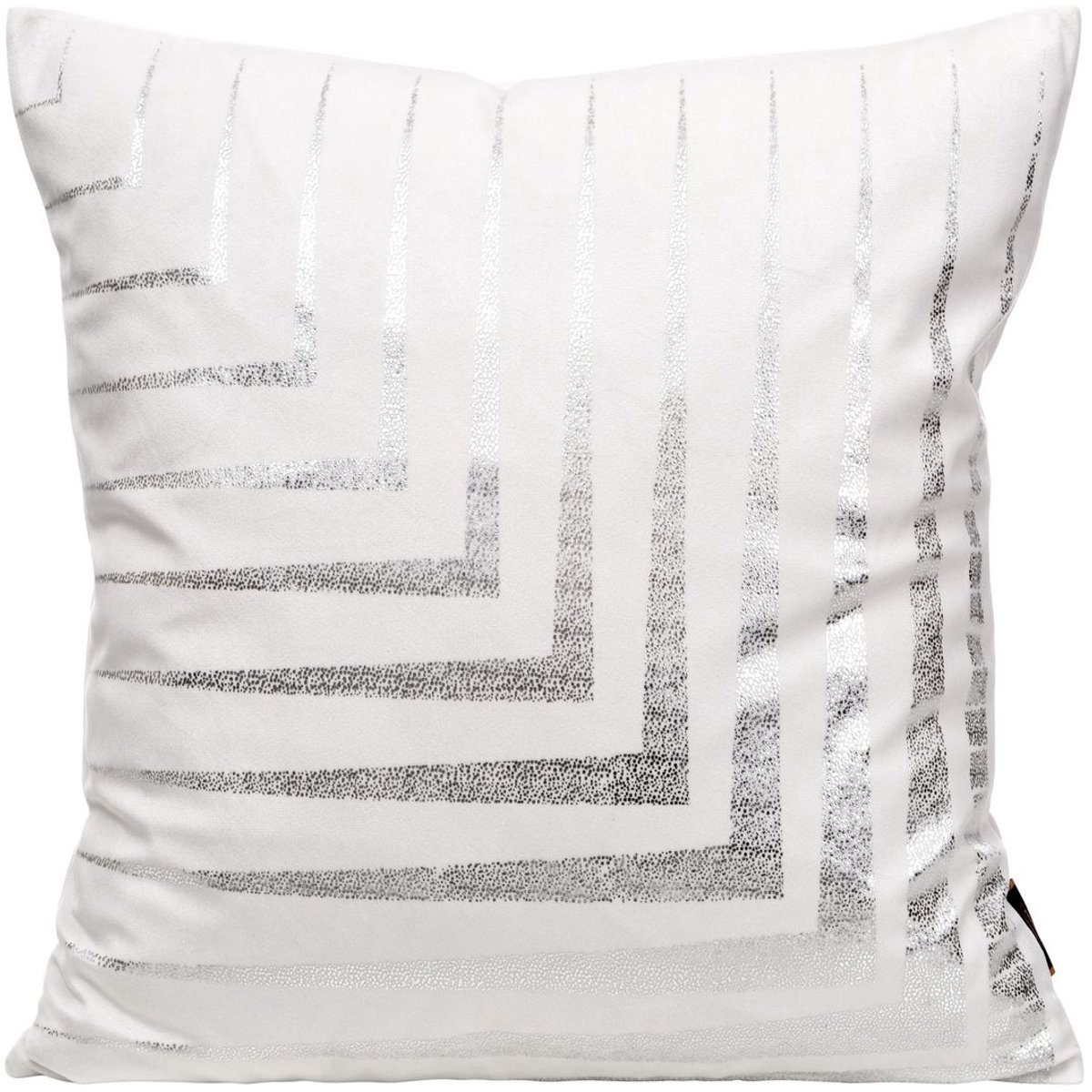 Decoratieve Kussenhoes 45x45 cm - Zacht Velours met Zilveren Print