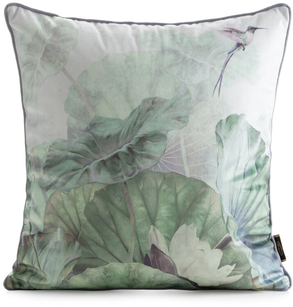 Decoratieve Kussensloop Velvet 45x45cm Groen met Rand