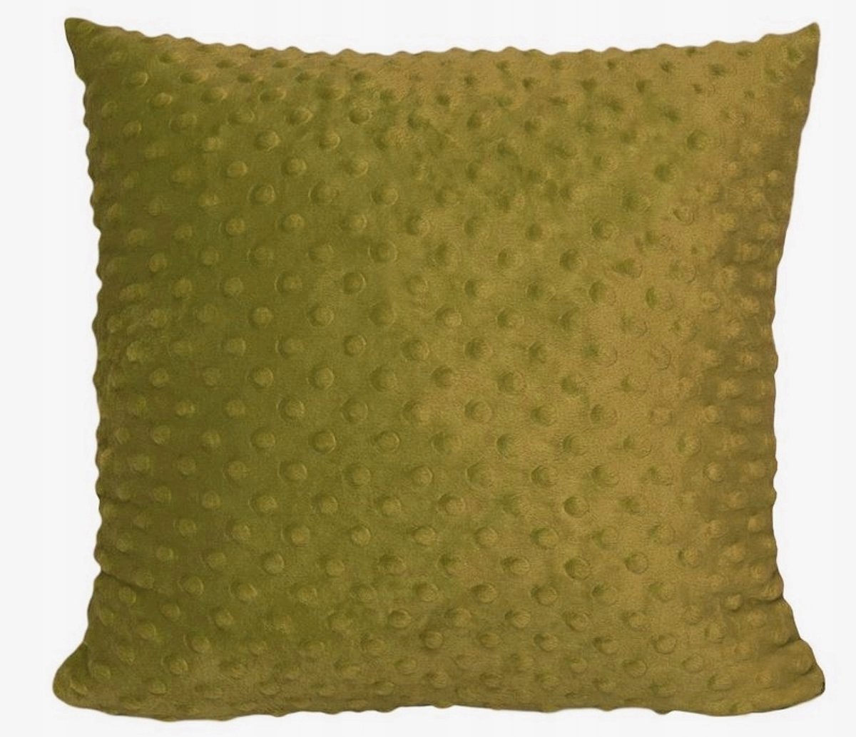 Minky Kussenhoes 40x40cm Olijfgroen met Bubbelpatroon