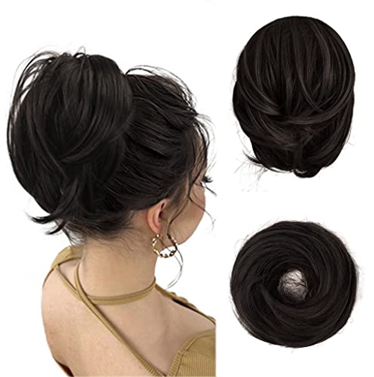Synthetische Haarstuk Paardenstaart Korte Ponytail Bun Extensions voor Vrouwen