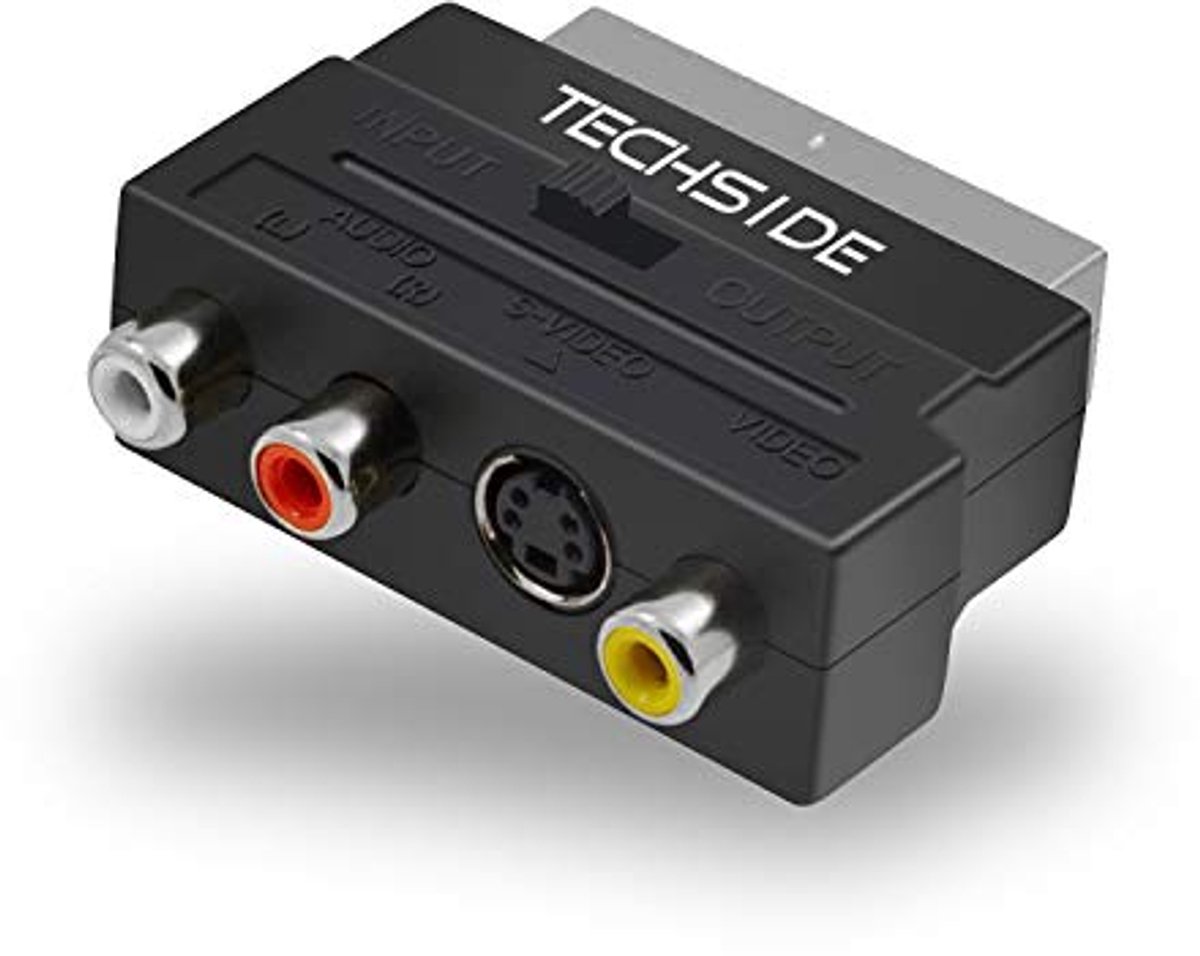 Scart S-Video Adapter met IN/OUT Functie - Ideaal voor VHS en Camcorder Aansluitingen