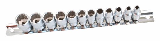 Jeu de douilles - 12 pièces - raccord 1/4 pouce - 9/16'' à 5/32'' - ASTA