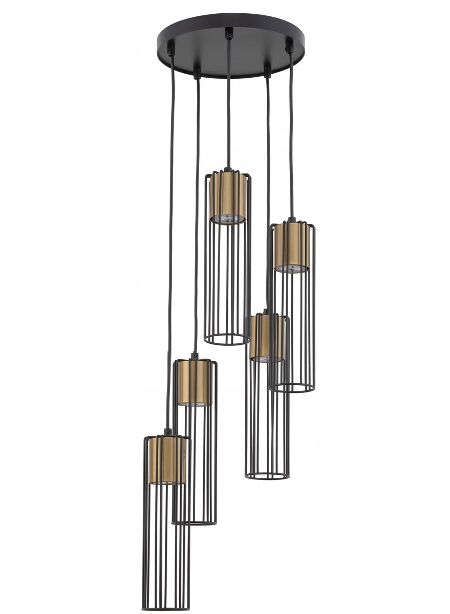 Sigma Fobia Hanglamp Zwart/Goud GU10 5x25W