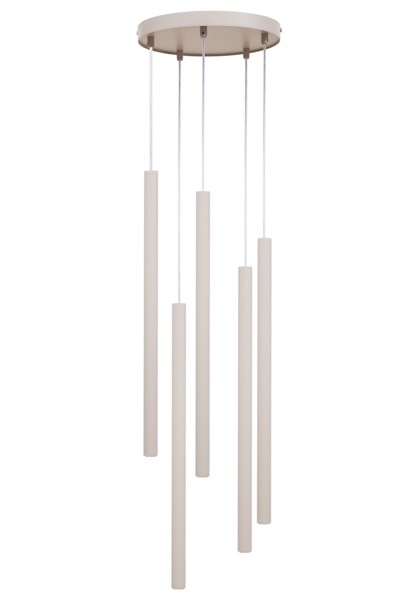 Hanglamp SOPEL 41460 - Grijze Beige Metalen Buis, 5-lichts