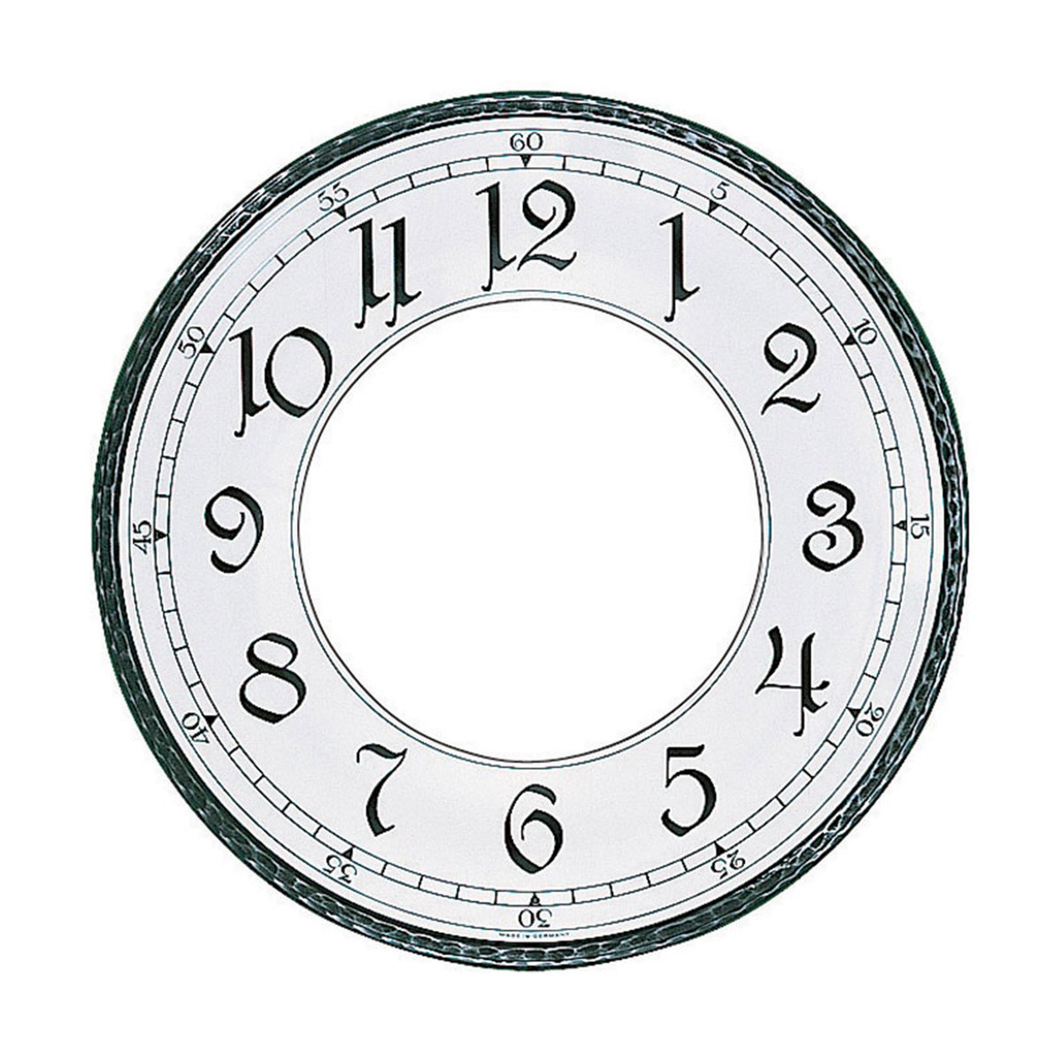 Wijzerplaat lunette aluminium Arabische cijfers Ø 203 mm