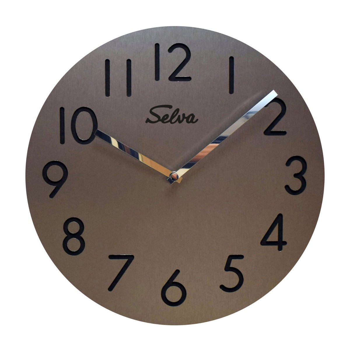 SELVA wandklok, modern, groot, quartz uurwerk, van hout (MDF-gecoat), Zwarte Woud handwerk, Made in Germany