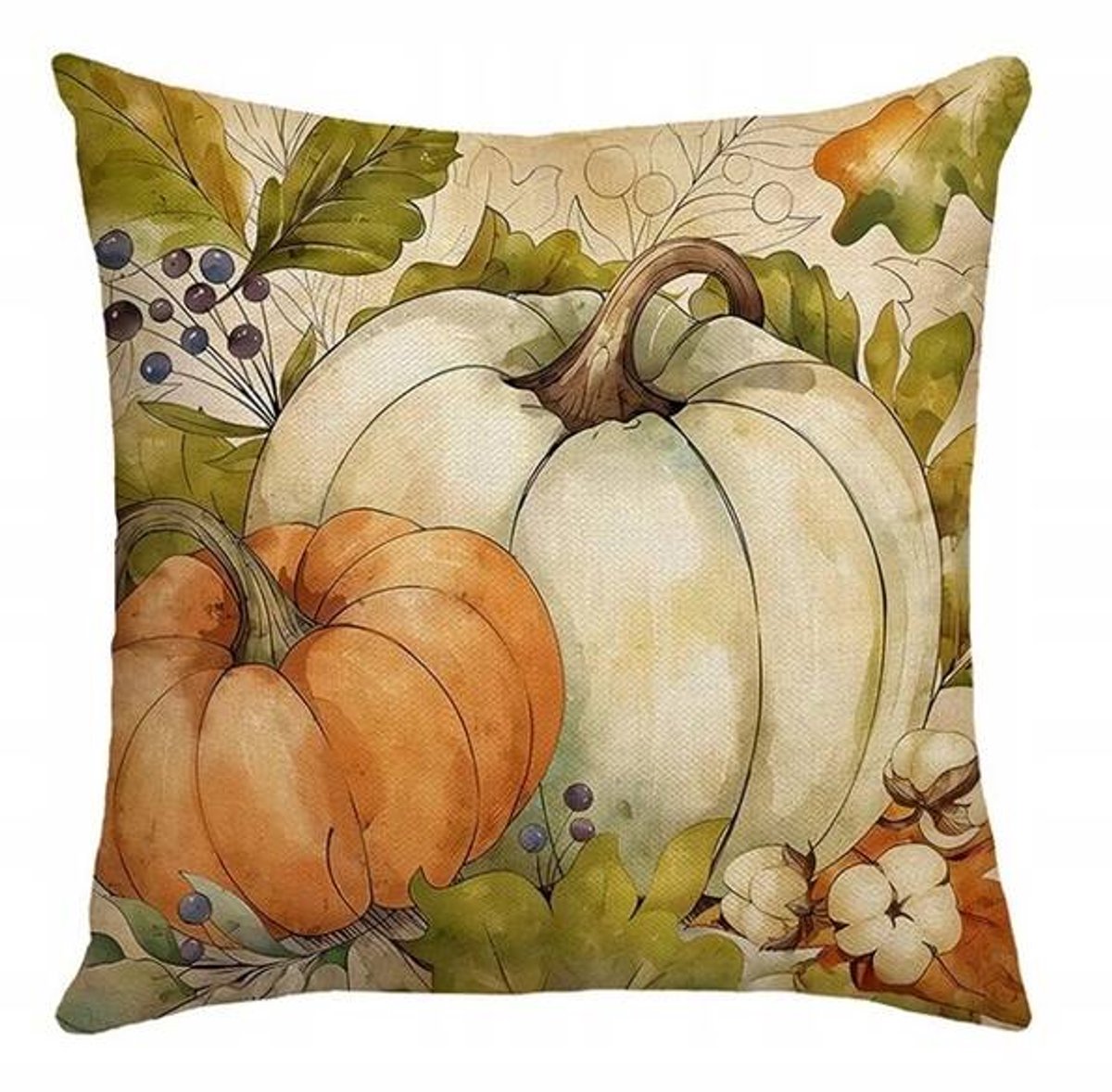 ECARLA Boho Sierkussenhoes 45x45cm Pompoen POD194