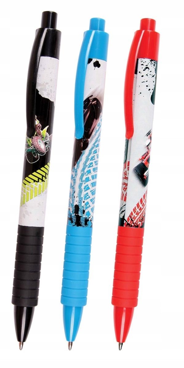 Cresco Race automatische pen - blauwe inkt, zachte grip, 1 stuk