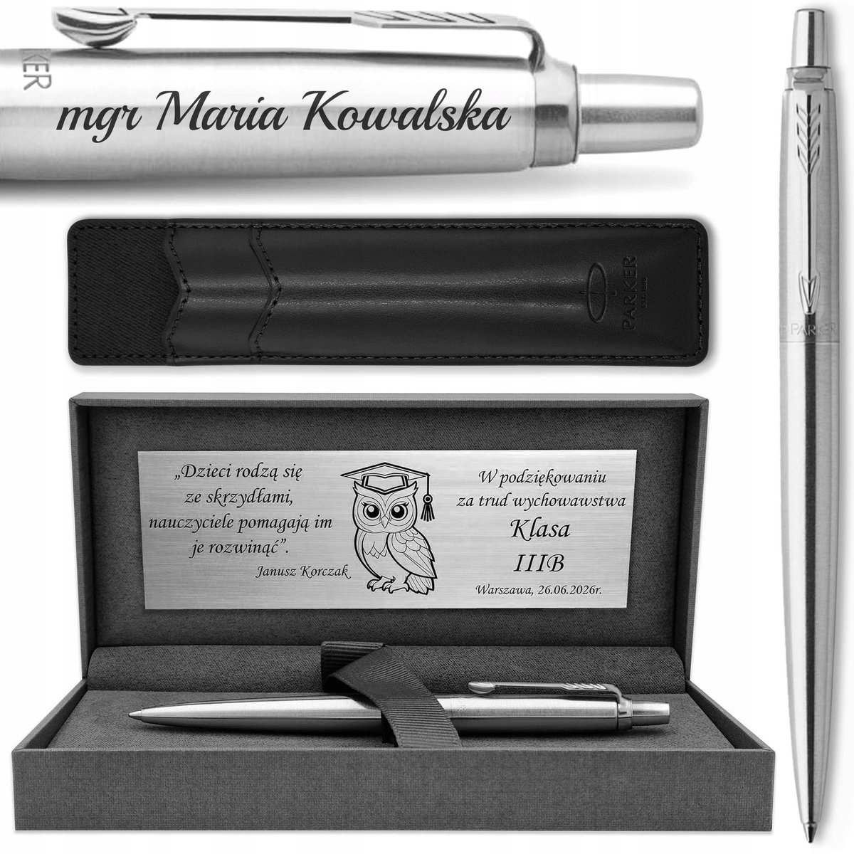 Parker Jotter CT Pen met Gravure en Luxe Geschenkdoos - Perfect Cadeau