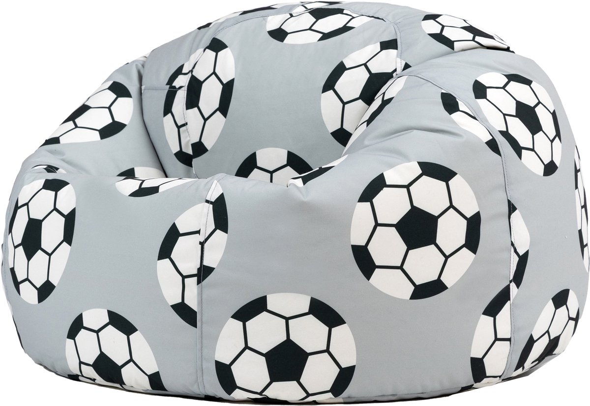 icon - Kingston Kinderzitzak Stoel - Binnen - Buiten - Voetbal - Zwart