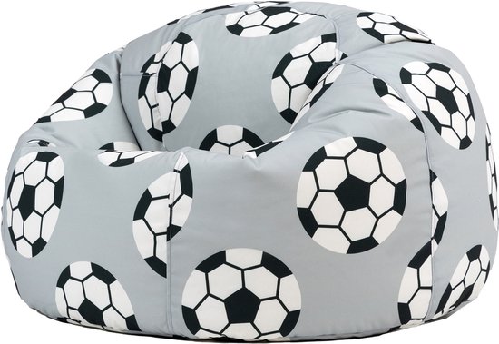 icon - Kingston Kinderzitzak Stoel - Binnen - Buiten - Voetbal - Zwart