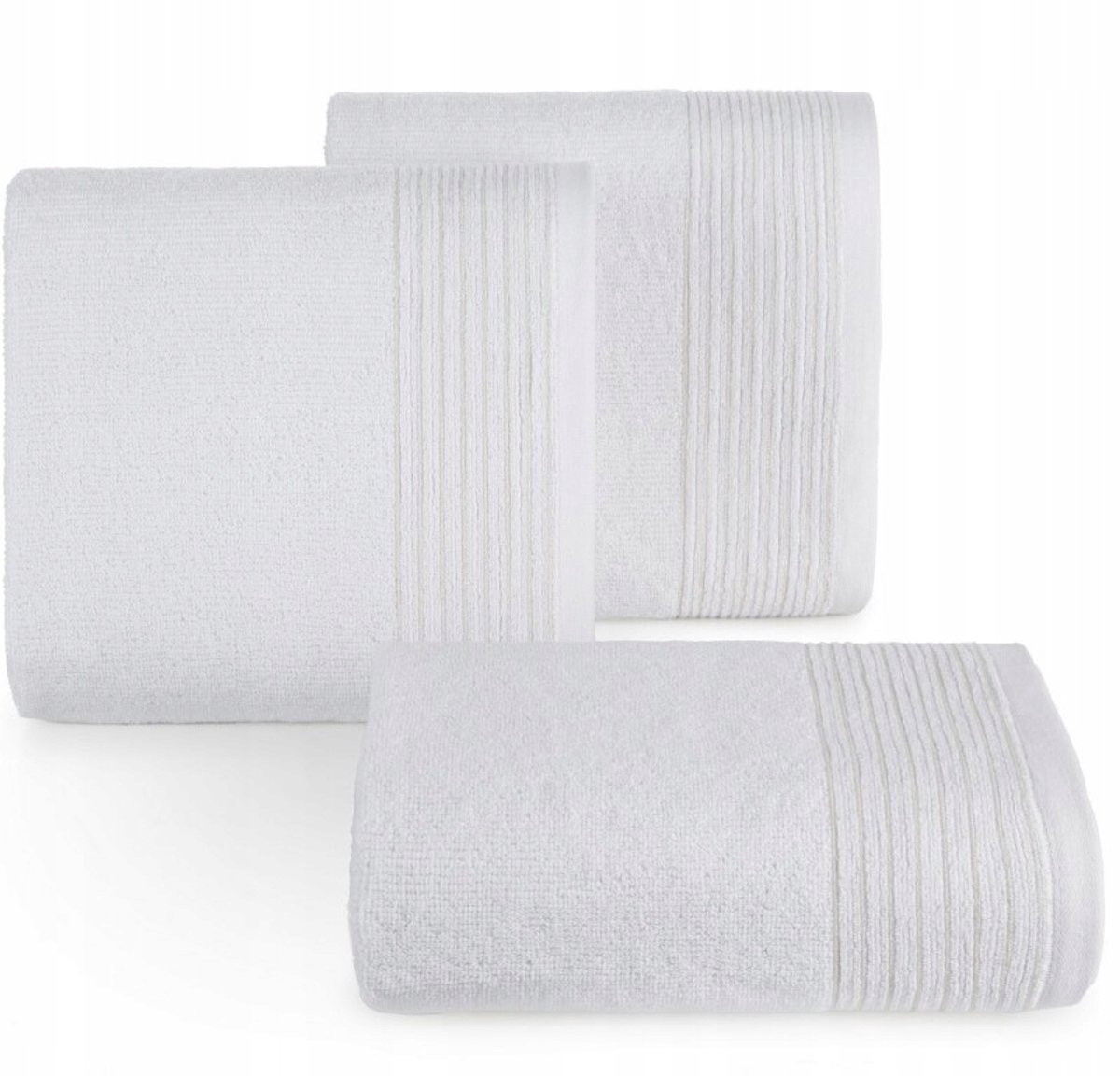 Luxe Katoenen Handdoek LARI 30x50cm 500 GSM Wit met Borduursel