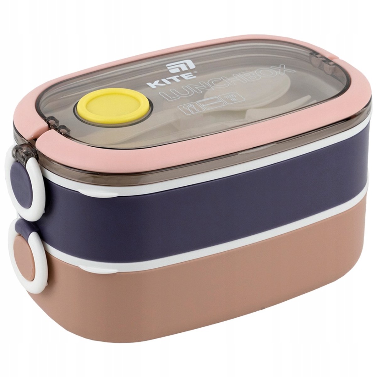 Dubbele Lunchbox 1600ml met Bestek & Vakken - BPA-vrij