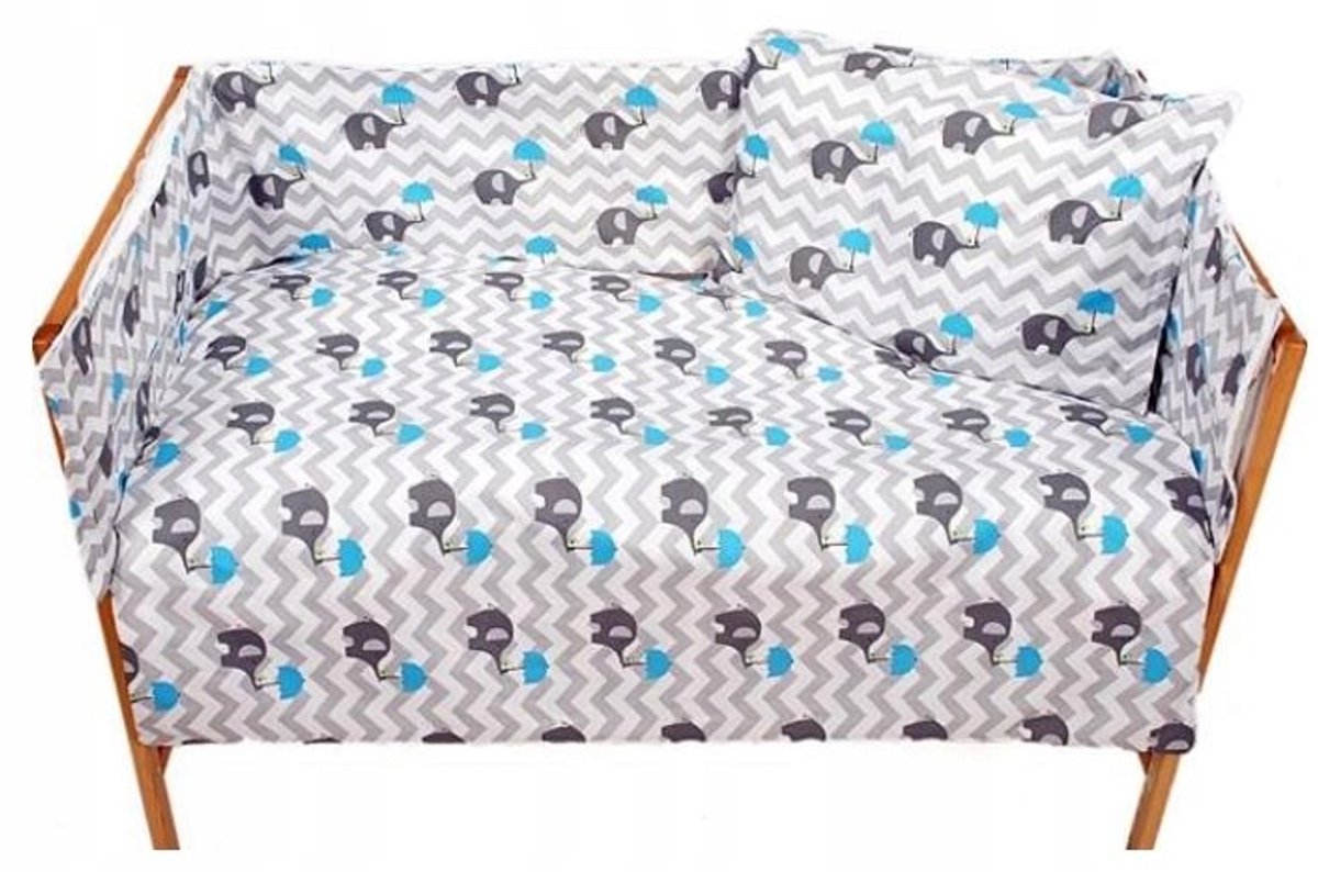 Babyslaapzak Katoen 90x120cm Olifantjes Blauw