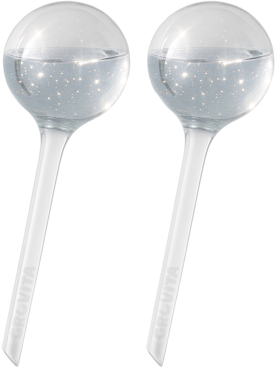 Grovita Waterdruppelaar voor Planten - Set van 2 Stuks - 60 ml - Ø 5 cm - Waterbol - Druppelsysteem Kamerplanten