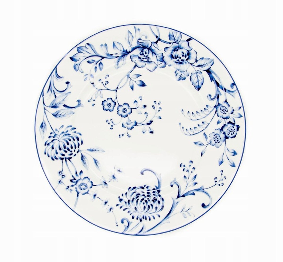 Bogucice Evia Blauwe Schotel Rand 28,5 cm - Elegant Porselein