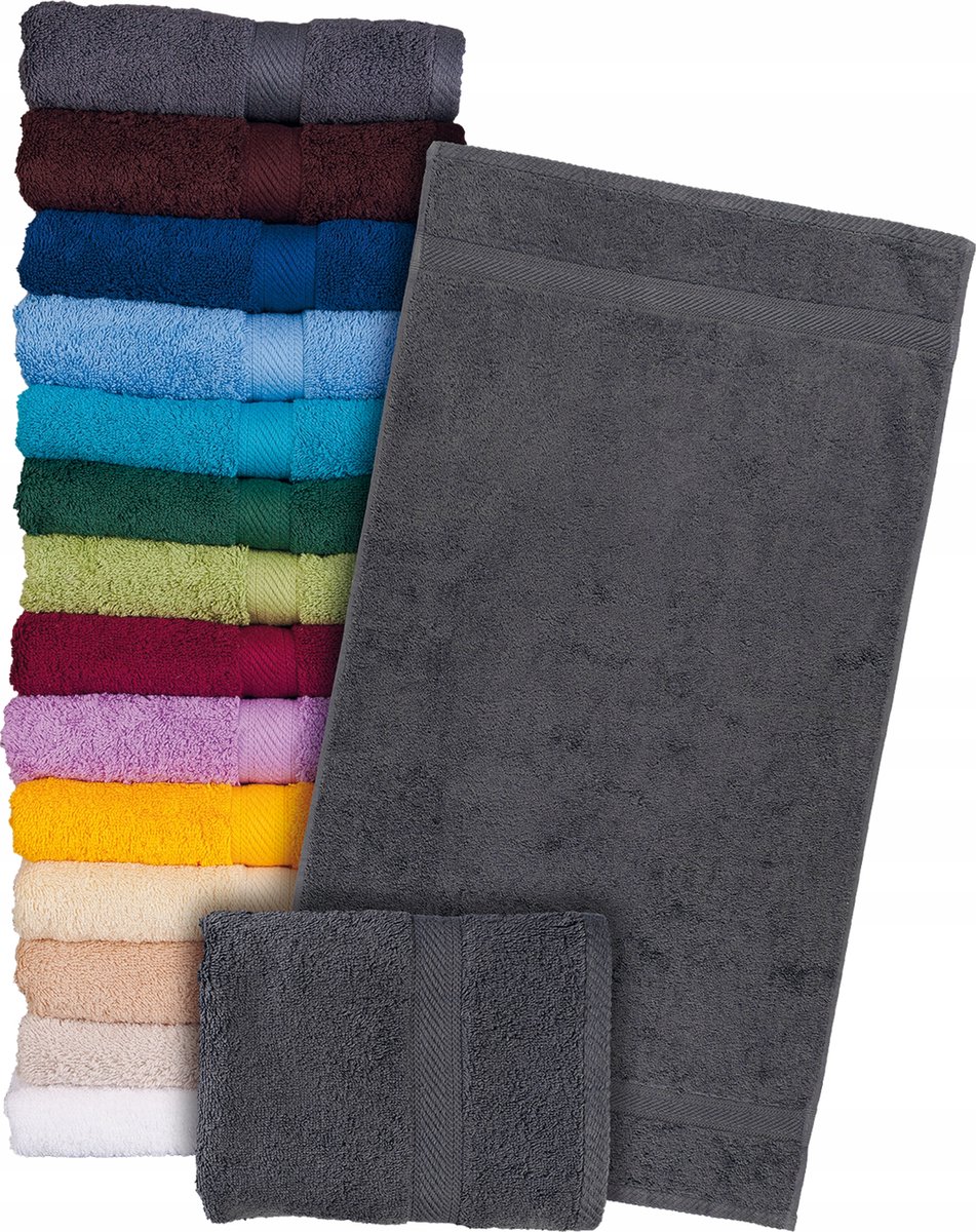 T-SOFT Reis Badhanddoek 70x140cm - Dik & Zacht Katoen - Grijs