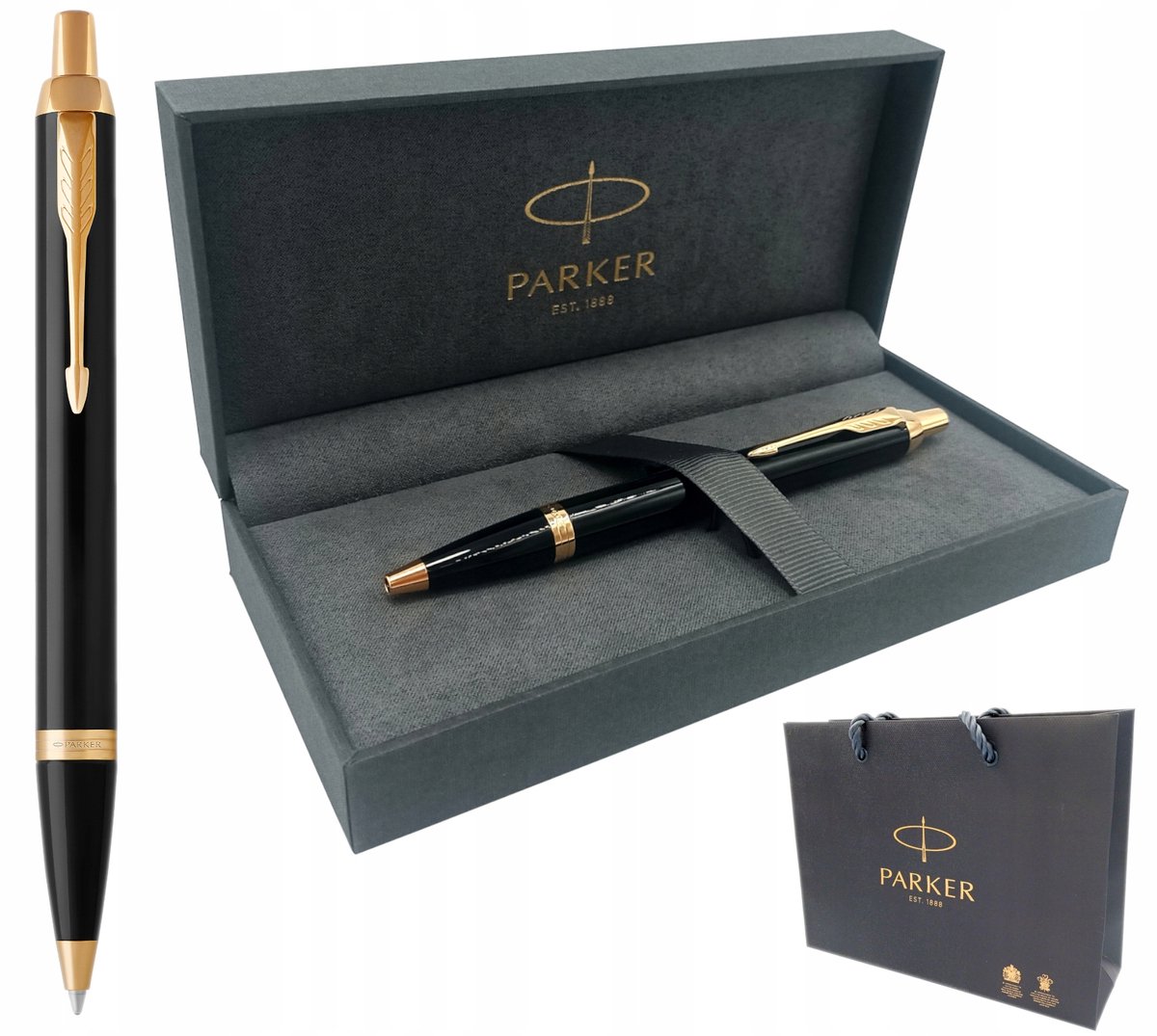 Parker IM Zwarte Vulpen met Gouden Accenten - Luxe Geschenkverpakking