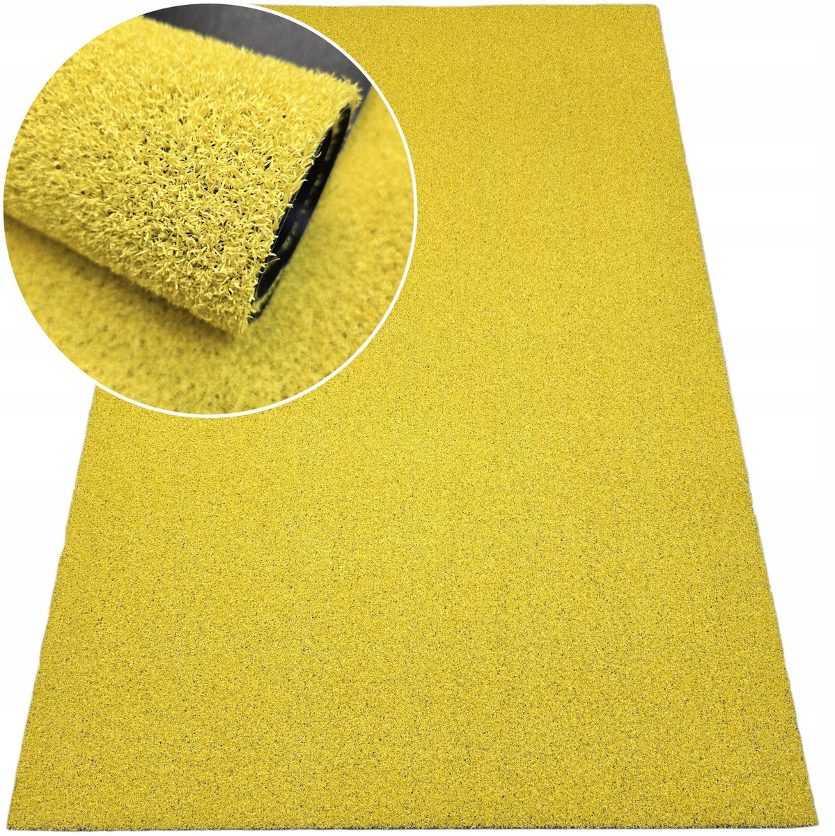 Gele balkonmat buiten 90x150cm - Antislip PVC-bodem