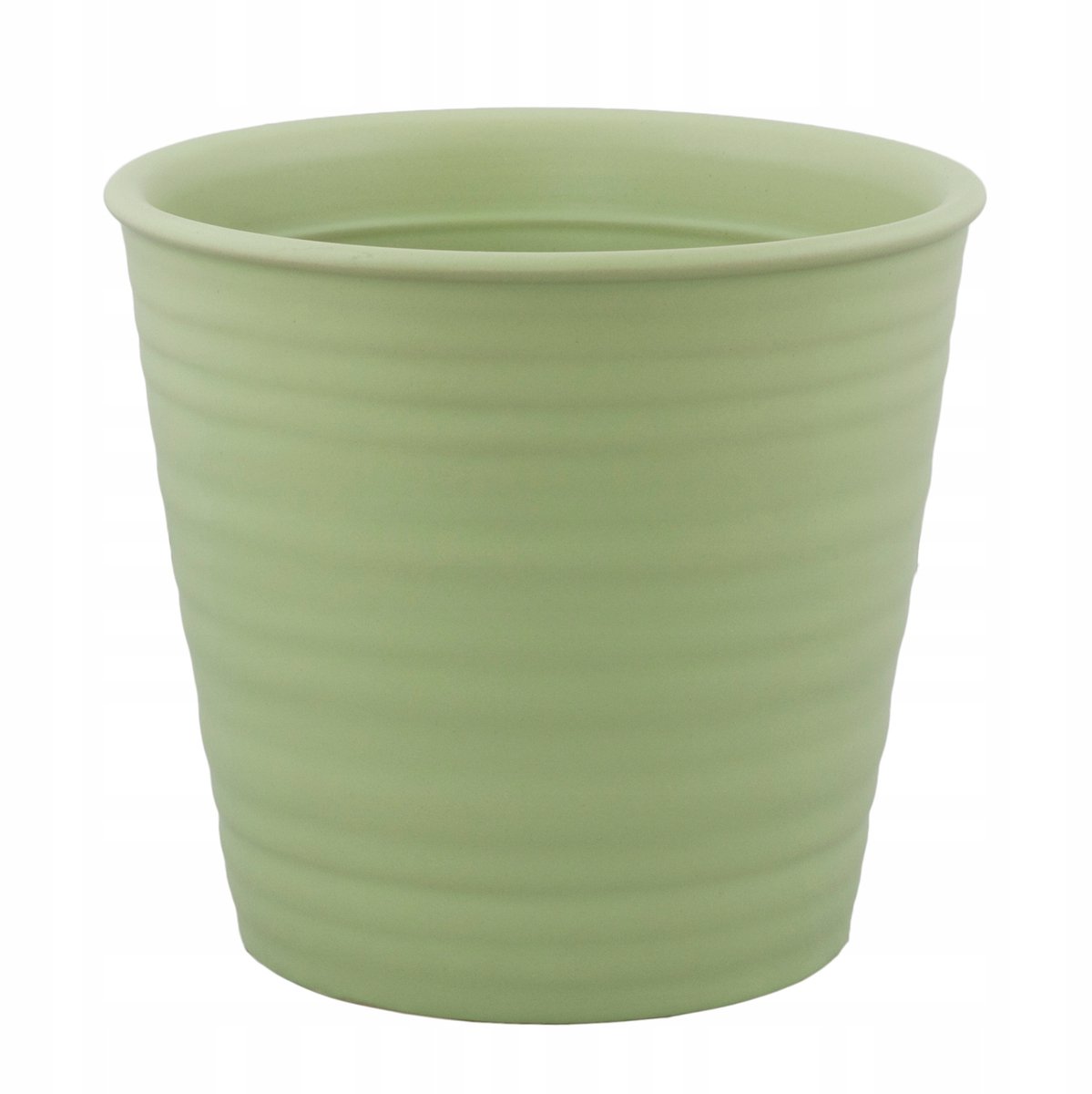 Groene Keramische Pot 'Spring' - Ø 16cm