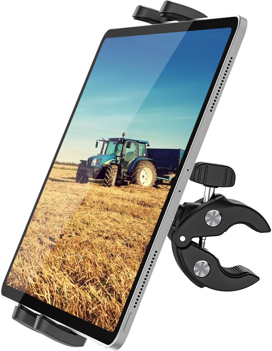 Unyqoos® Universele tablethouder voor voertuigen en machines met stevige klem