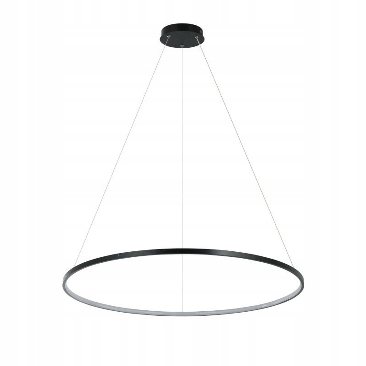 Moderne Zwarte LED Hanglamp Ring 80cm - Stijlvol Woonkamer & Eetkamer Licht