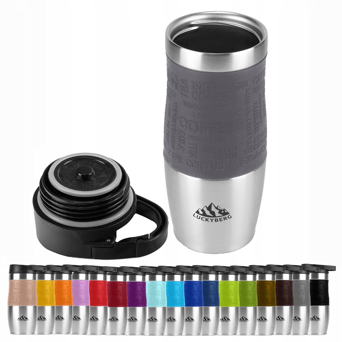 Luckyberg Thermosbeker 400ml - RVS, Isolatie & Lekvrij