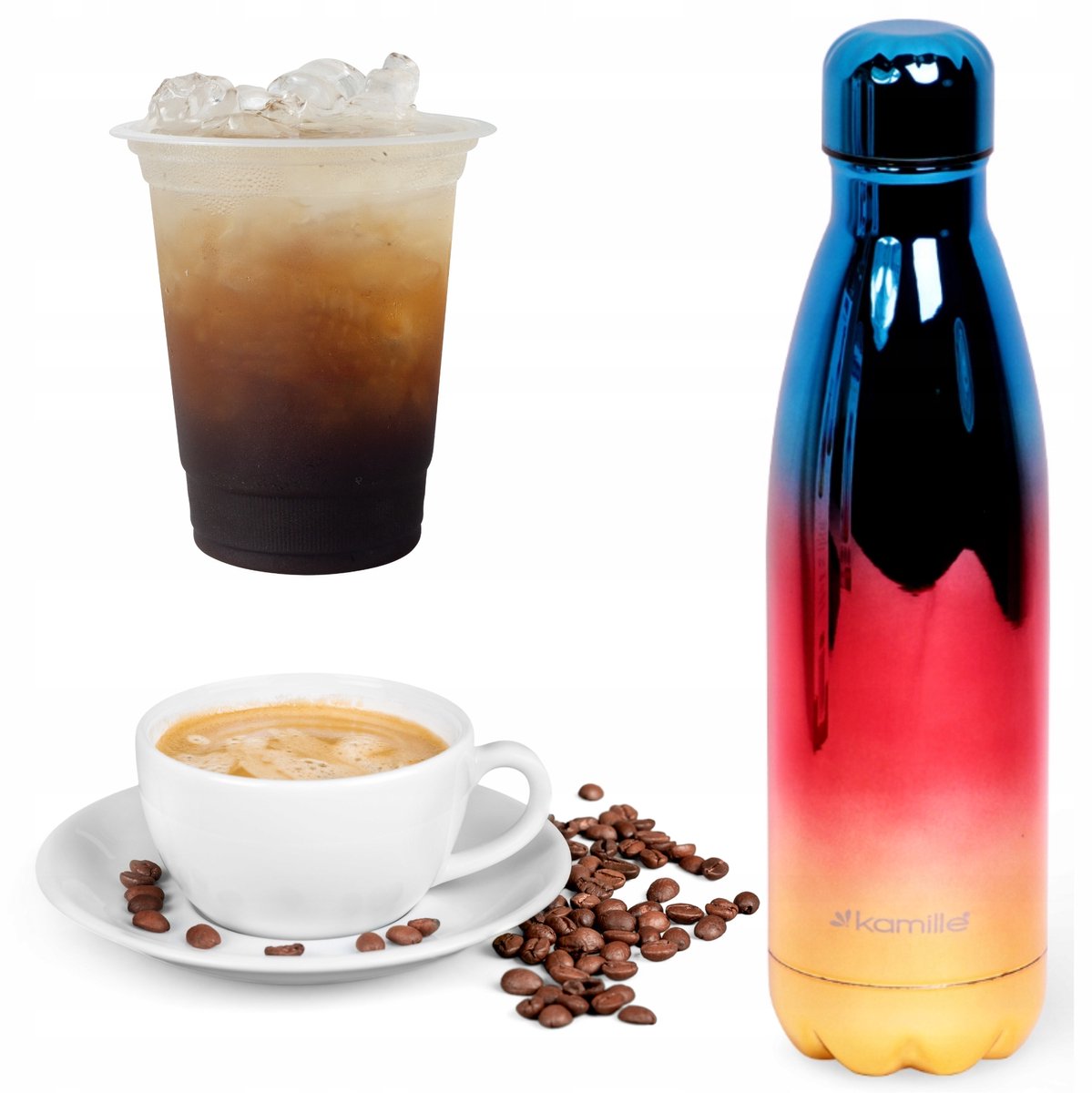 Kamille Thermosbeker 500ml - RVS, Lekvrij, Lange Isolatie