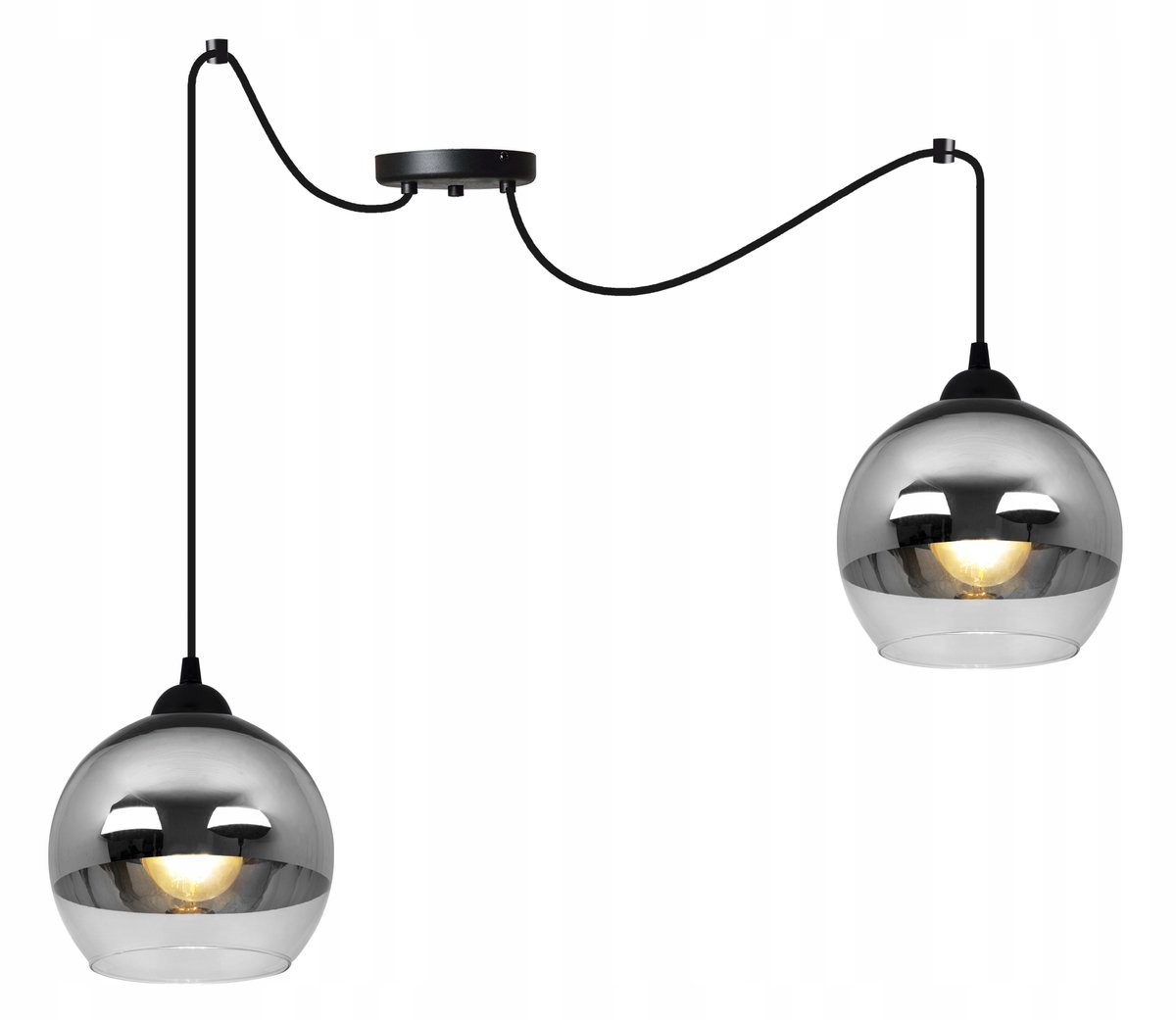 Spider Bergen Hanglamp Chroom Glamour - 2xE27 - Verstelbaar