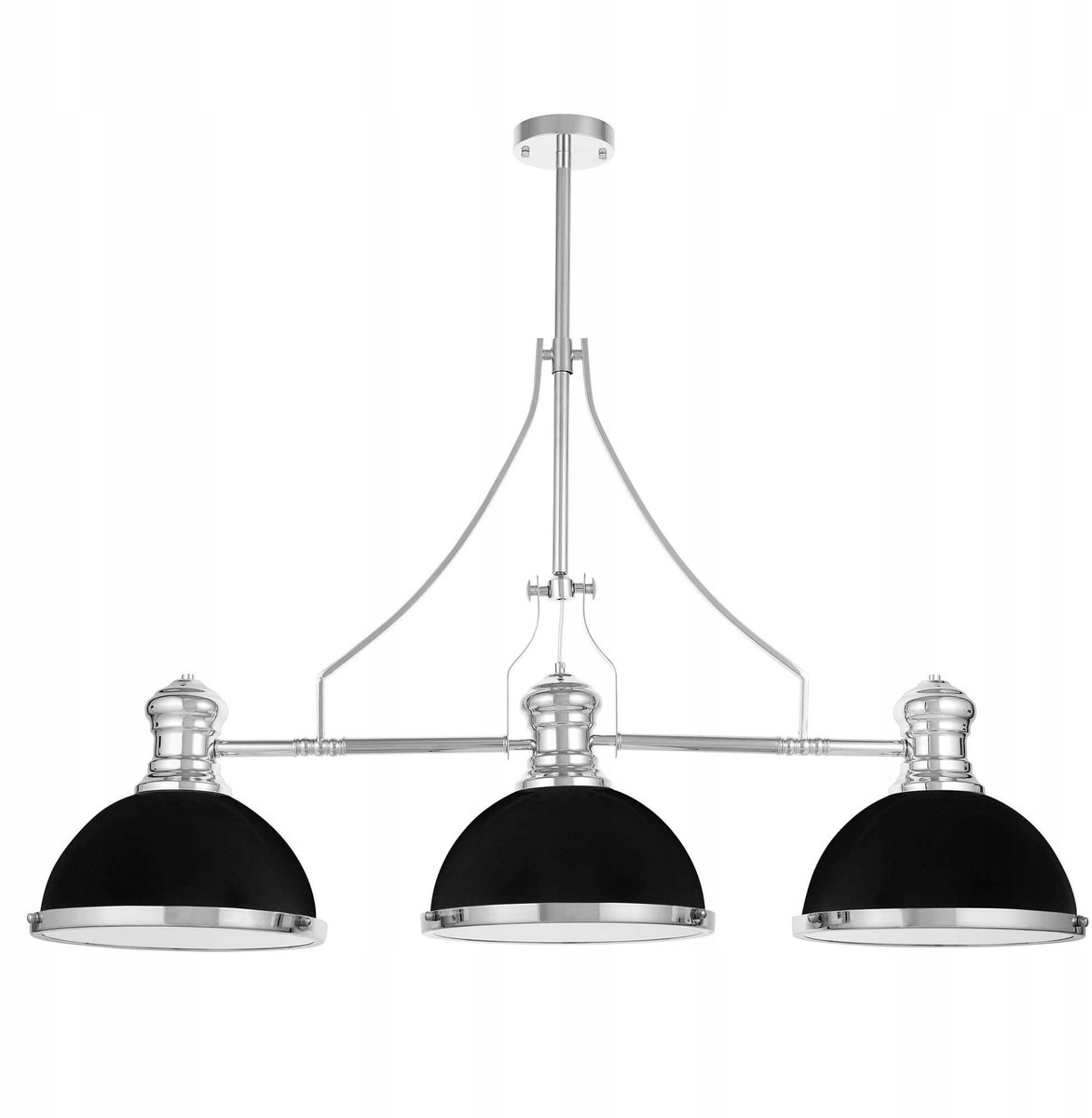Lumina Deco Ettore Hanglamp Zwart Metaal naar E27 3 Lichtpunten