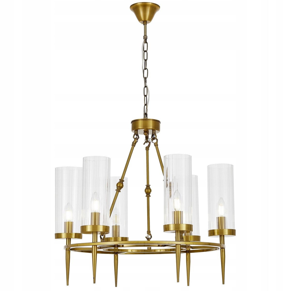 Lumina Deco Moratti W6 Plafondlamp - Modern Messing & Glas