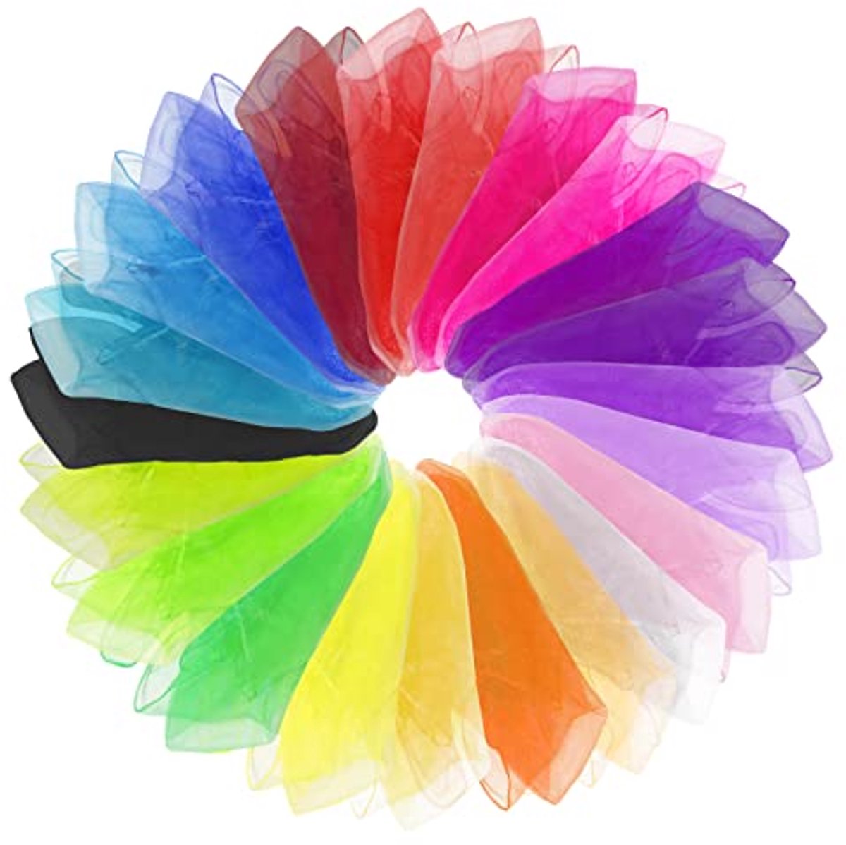 Image of 30 Stuks Kleurrijke Jongleerdoeken 60x60 cm - Ideaal voor Dans, Spel en Activiteiten voor Kinderen