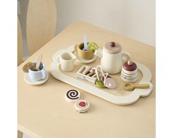 Petite Amélie Houten theeservies - 19 delig - Noisette