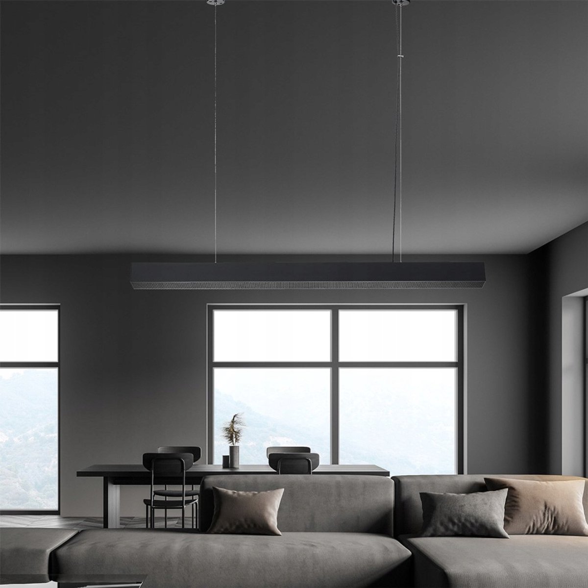 Mira L LED CCT Tuya Zwarte Hanglamp Smart 120cm