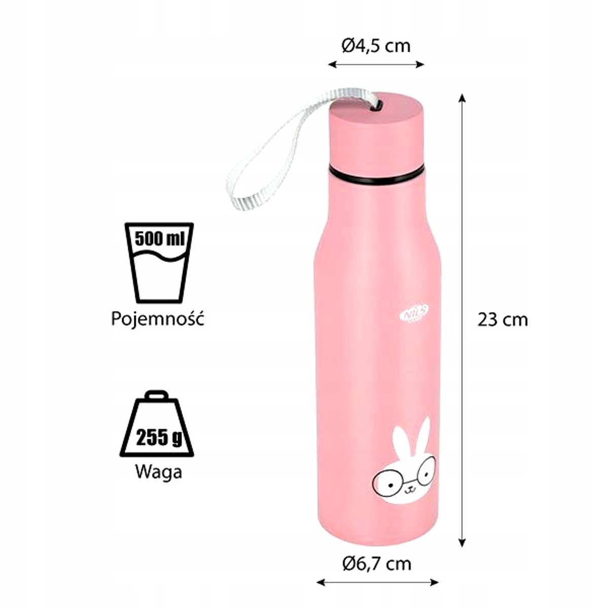 Nils Camp NCB12 Thermosbeker 500ml - Opvowbaar, RVS, 12u Warm/24u Koud