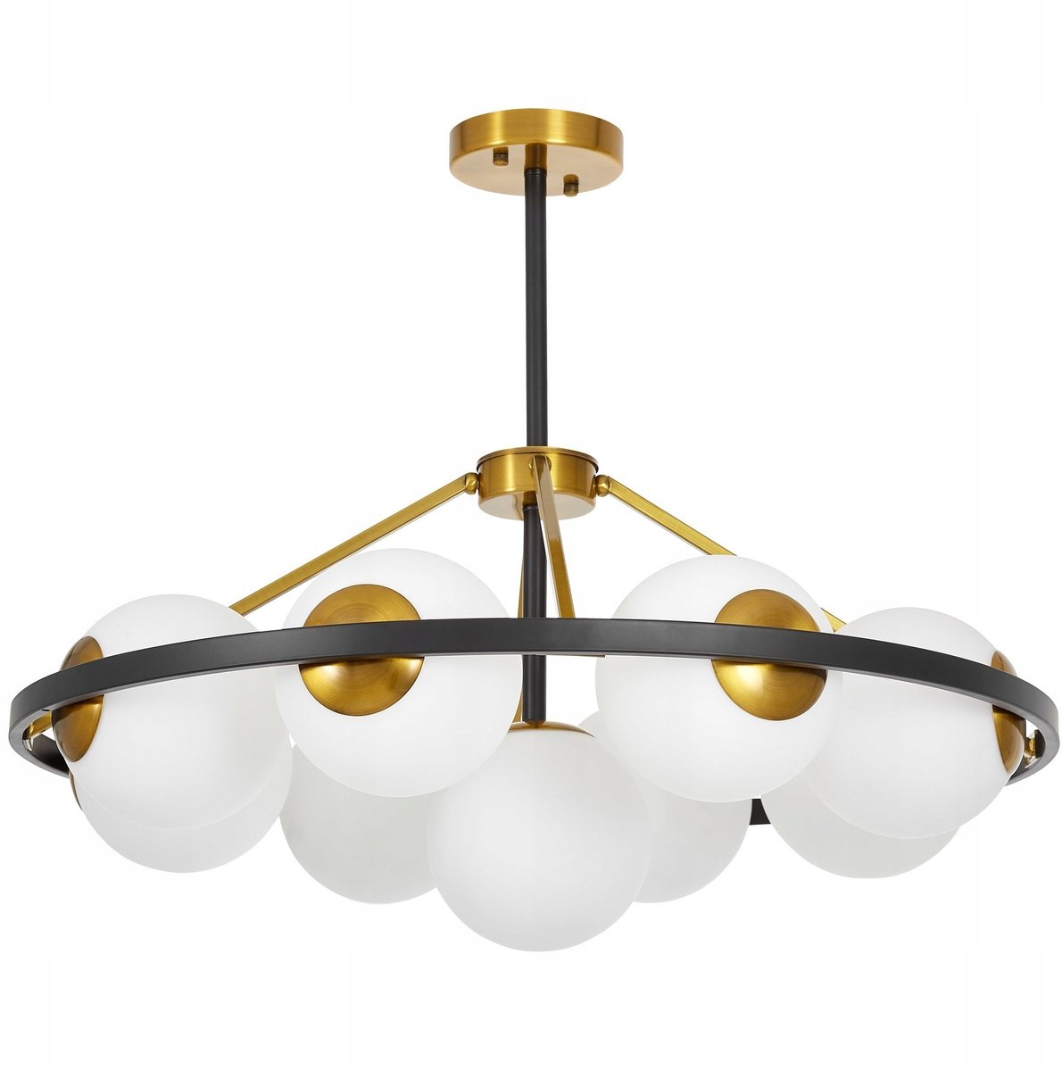 Lumina Deco Donzano W9 hanglamp zwart messing 9xE27