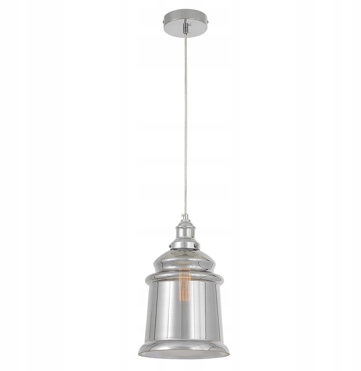 Lumina Deco Moletti Hanglamp - Chroom & Gerooked Glas (Ø20cm)
