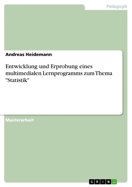 Entwicklung und Erprobung eines multimedialen Lernprogramms  ... - cover