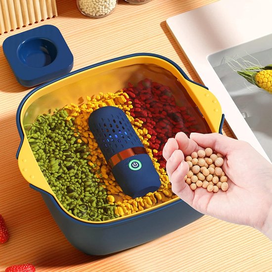 Pesticiden Reiniger - Draadloos - Pesticiden Verwijderaar - Groentewasser - Groente Reinigen - Waterdichte Wasmachine - Groentereiniger - Draagbare - High Frequency Ultrasone - Voor Het Reinigen van Fruit, Groenten en Vlees - 4400 Mah - Blauw — afbeelding 3