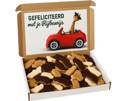 Rijbewijs behaald - Brievenbus cadeau Rijbewijs met gratis wenskaart - Hoera rijbewijs B - Rijbewijs cadeau