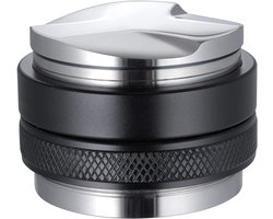 Koffieverdeler - 53MM - Tampers - Espressomachine - Koffie Tampers - Koffie Stamper - Koffie Distributeur - RVS - voor Consistent Extractie - voor Espresso - zwart en zilver