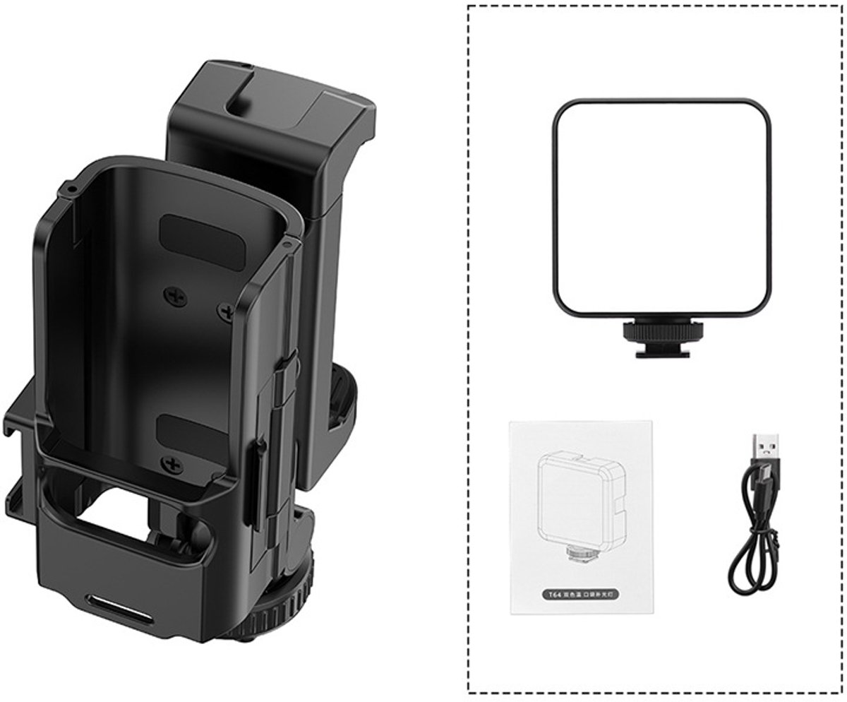 Geschikt voor dji OSMO POCKET3 telefoon provocator houder uitbreiding houder tripod accessoires, houder + vullicht
